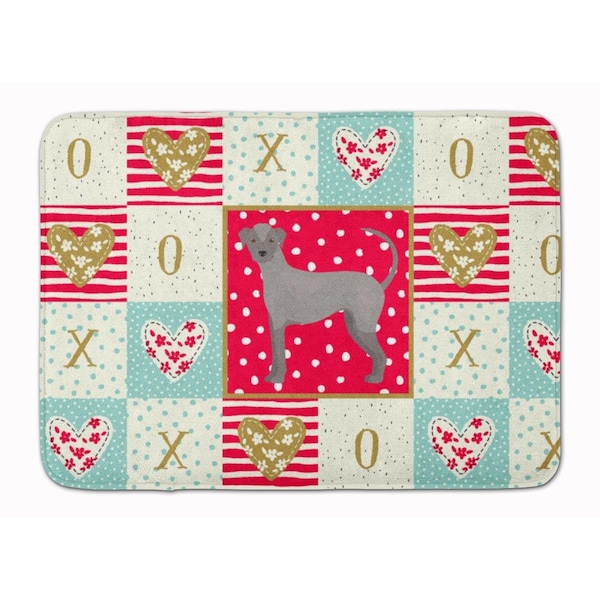 Carolines Treasures 19 x 27 in. Ecuadorian Hairless Dog Love Machine Washable Memory Foam Mat CK5827RUG - main